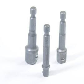 Dop adapter set 1/4, 3/8, 1/2